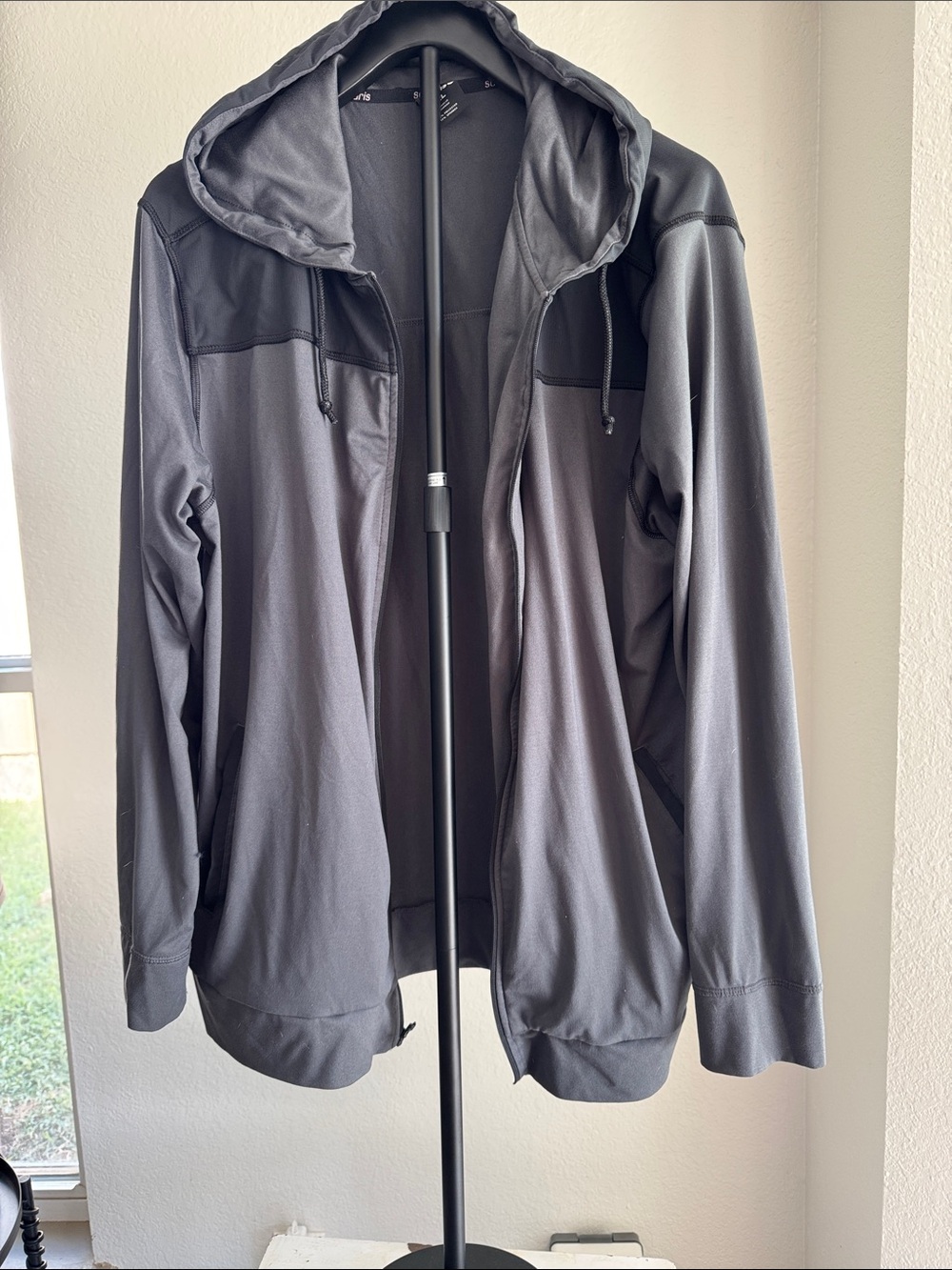 Solaris Black Grey Hooded Jacket